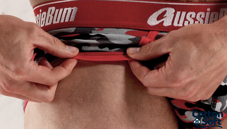 Slipy AussieBum CottonSoft Camo Red Brief5